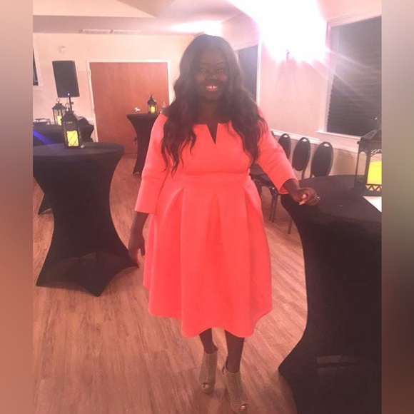 Dresses & Skirts - 💖 Hot Pink Fit & Flare Dress – Size 1X (Plus Size)